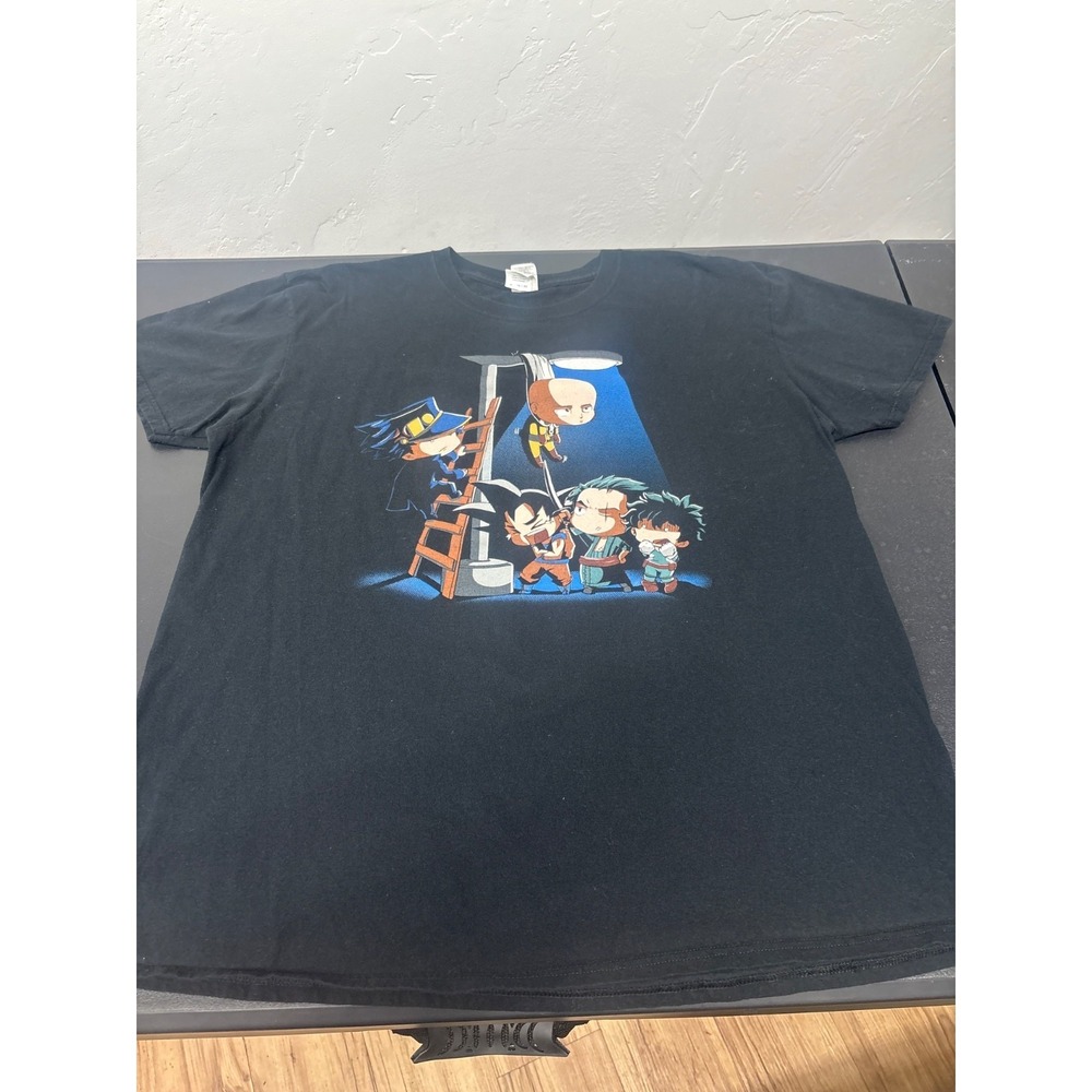 Anime crossover graphic T-shirt XL